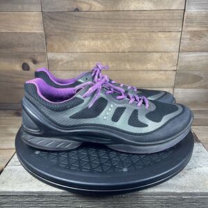 Ecco Biom Natural Motion Womens Sz 8 Black/Purple Comfort Trail Shoes eur 39